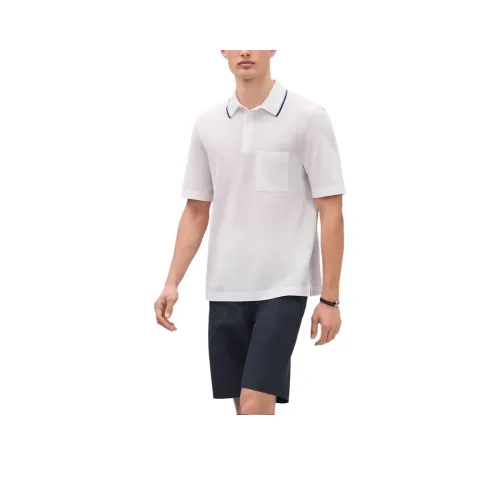 HERMES SS25 Поло Мужское Белое