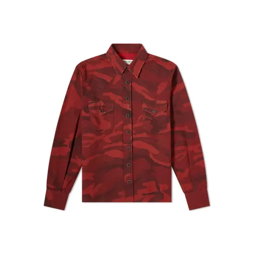 SAINT LAURENT FW22 Рубашка Мужская Красная