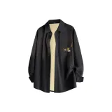 [Thickened и с флисовой подкладкой] Темно-серый (Логотип Ma Life of Happiness на груди)