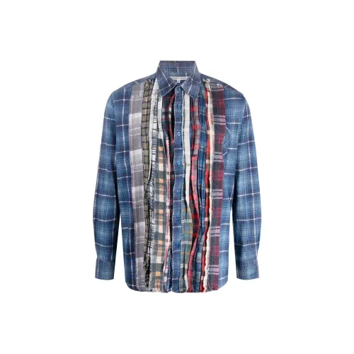 Needles Collaboration Мужские Синие Рубашки