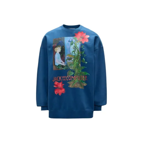 JW Anderson FW24 Свитшот Мужской Синий