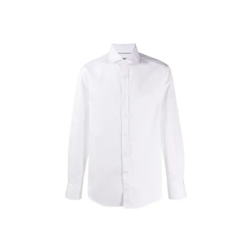 BRUNELLO CUCINELLI Белый Мужской Рубашки