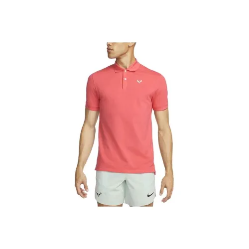 Nike Арбузно-розовый Красный Мужская Поло