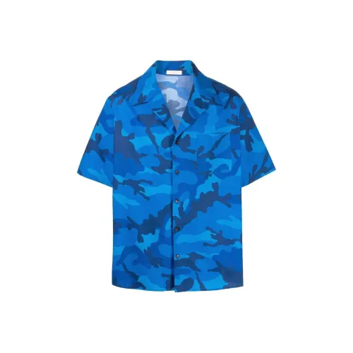 Valentino FW22 Рубашка Мужская Синяя