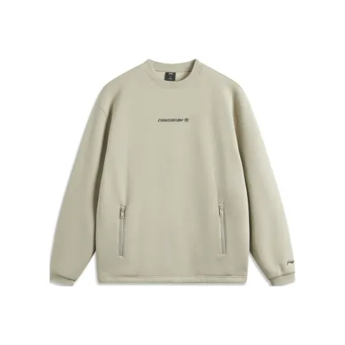 LiNing Свитшот Мужской Lime Gray