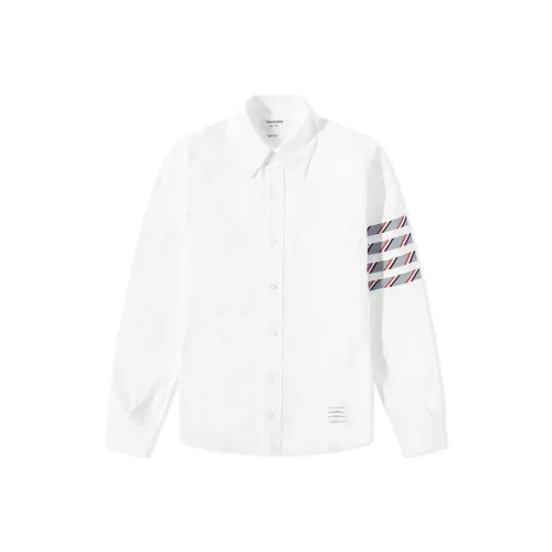 THOM BROWNE· SS23 Рубашка Весна-осень Мужской Серый Белый