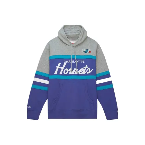 NBA x MITCHELL NESS Charlotte Hornets Толстовка Мужской Серый Синий Белый