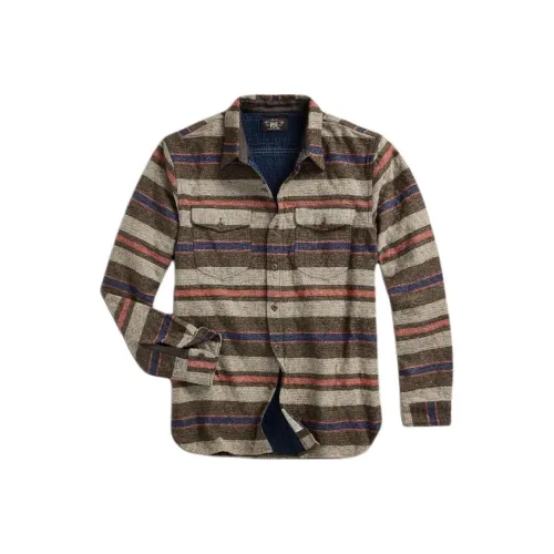 Double RL FW24 Рубашка Мужская Коричневая