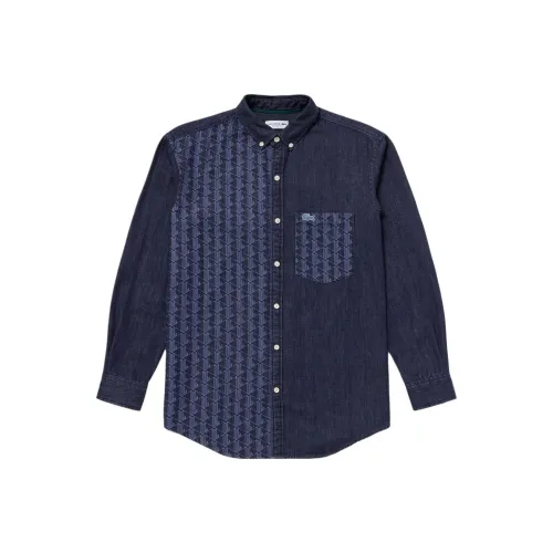 LACOSTE Collaboration Темно-синие Мужские Рубашки