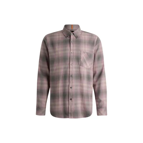 Hugo Boss Рубашка Мужская Светло-фиолетовая