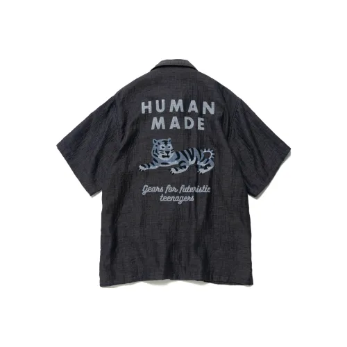 HUMAN MADE Human Capsule Series Морской синий Унисекс Рубашки