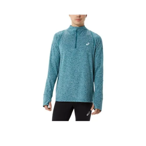 Asics Thermopolis Quarter Zip Синий Мужской Свитшот