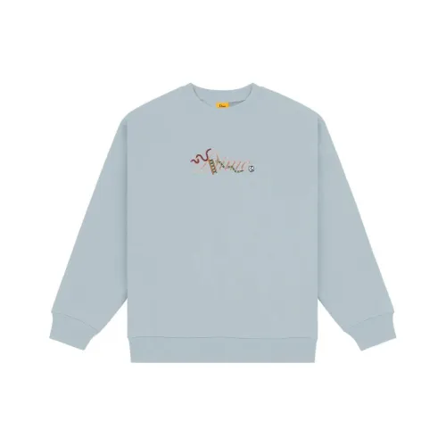 Dime MTL SS24 CURSIVE Snake Crewneck Sweatshirt Unisex Cloud Gray