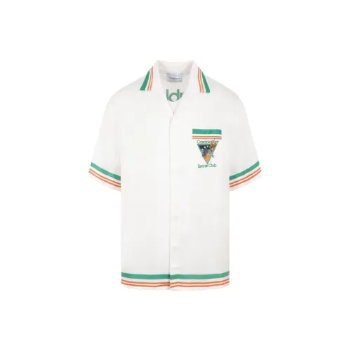 CASABLANCA Зеленый Желтый Мужские Рубашки