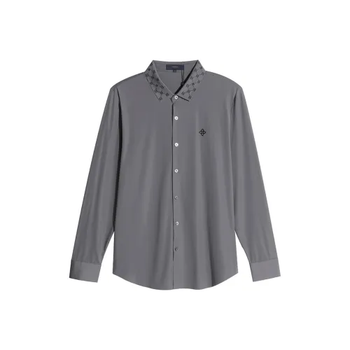 DIDIBOY Темно-серый Мужские Рубашки