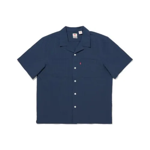 Levis Blue Men's Shirts Левис Синие Мужские Рубашки