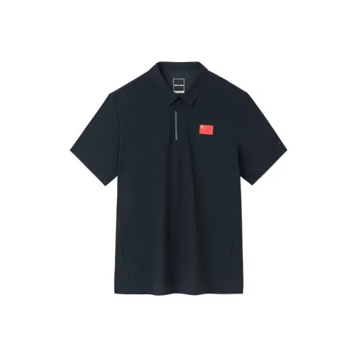 Anta Champion All Weather Series Поло Мужское Цвет Ночной Морской Черный