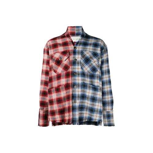 GREG LAUREN Рубашка Мужская Красная Синяя