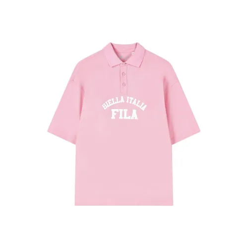 FILA Valentine's Day Collection Светлый песочный розовый унисекс поло