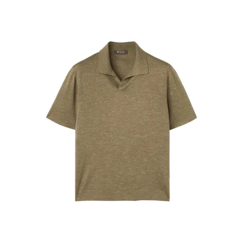 Loro Piana Тундровый Зеленый Мужская Рубашка Поло