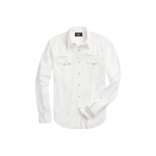 Double RL Белая Унисекс Рубашка