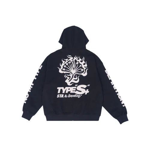 Snowday STA Пламя Лист гинкго TypeS Коллаборация Толстовка Унисекс Черный