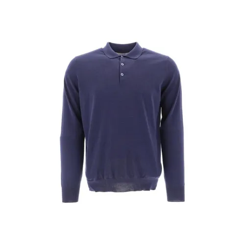 BRUNELLO CUCINELLI Blue Men's Polo