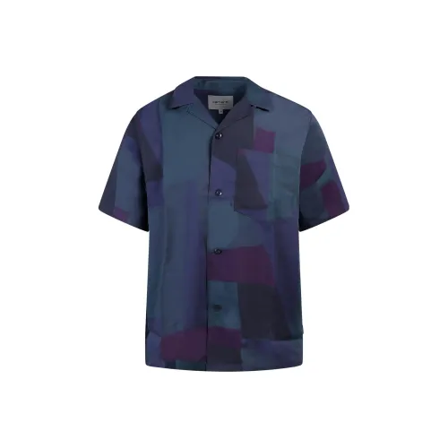 Carhartt WIP Blue Men's Shirts Кархарт WIP Синий Мужские Рубашки