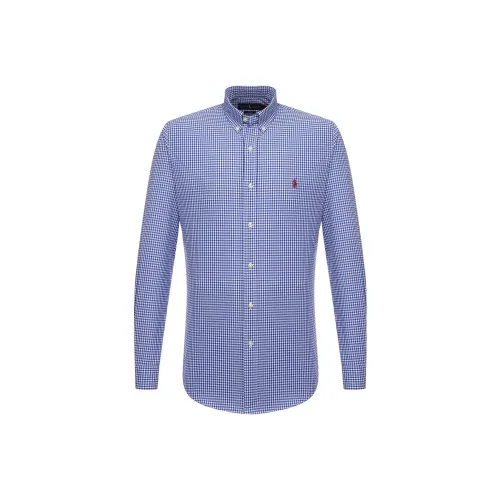 Polo Ralph Lauren FW22 Рубашка Мужская Фиолетовая Синяя