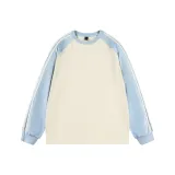 Абрикосовый и светло-синий (100% хлопок, с длинными рукавами, улучшенный)