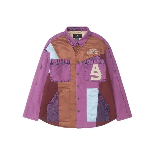 AlphaStyle Фиолетовые Унисекс Рубашки
