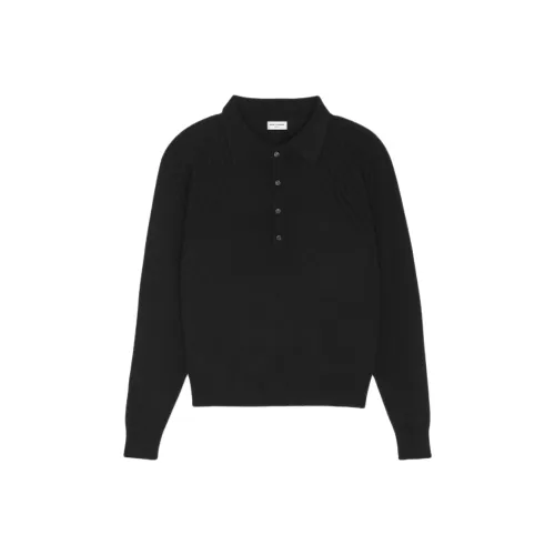 SAINT LAURENT Мужская черная поло