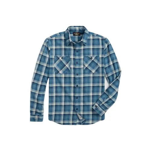 DOUBLE RL SS23 Рубашка Мужская Синяя