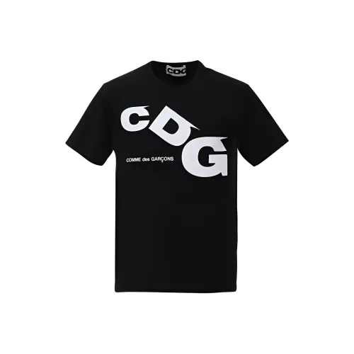 CDG Collaboration Черные Мужские T-Рубашки