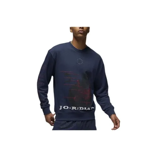 Jordan Essentials Мужской Loopback Флис CREW SWEATSHIRT Мужской Морской синий