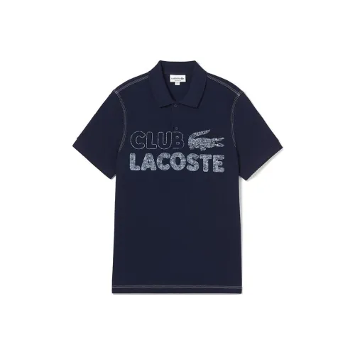 LACOSTE Темно-синяя мужская поло рубашка
