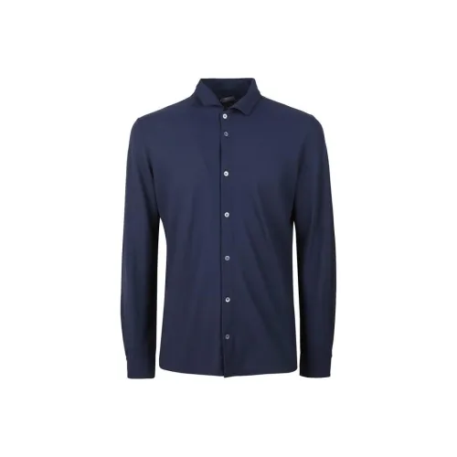 Zanone Blue Men's Shirts Zanone Синий Мужские Рубашки
