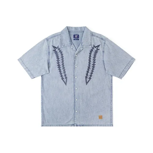 Lee Светло-Синие Мужские Рубашки