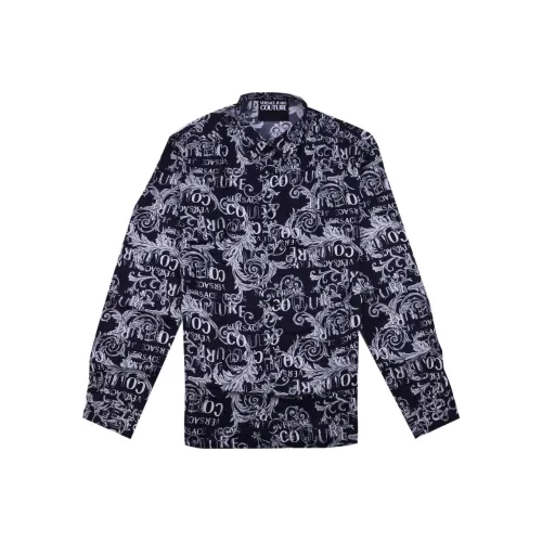 VERSACE JEANS COUTURE Мужские Черные Рубашки