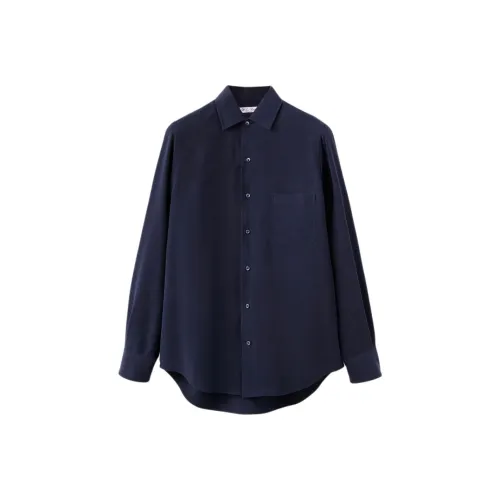 Loro Piana André Рубашка Мужская Морской Синий