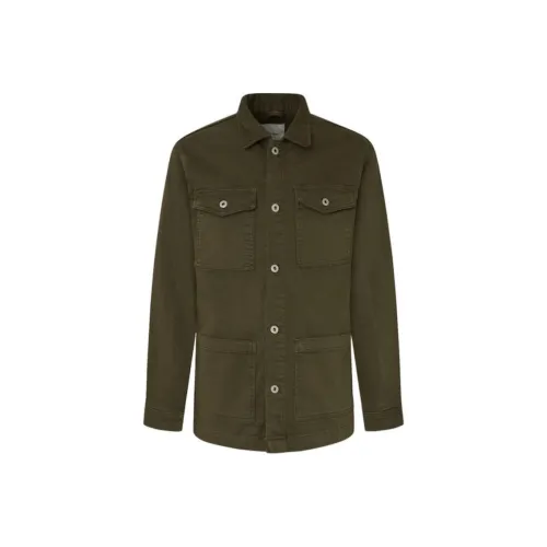 Pepe Jeans Рубашка Мужская Оливково-Зеленая