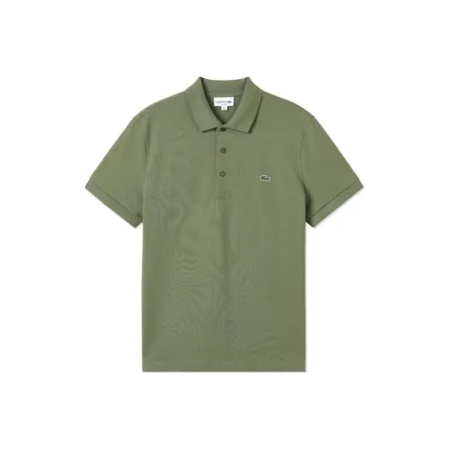 LACOSTE Collaboration SS25 Поло Мужское BMY Хаки Зеленый