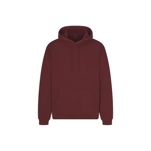 SKIMS Махровый MENS Relaxed Толстовка Мужская OXBLOOD Фуксия