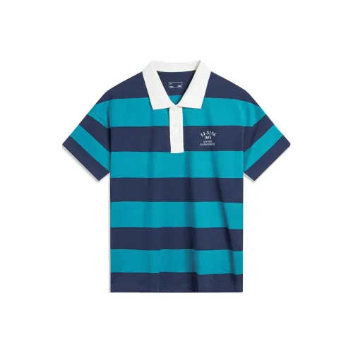 LINING Weekend youth Поло Унисекс Reef Циановый