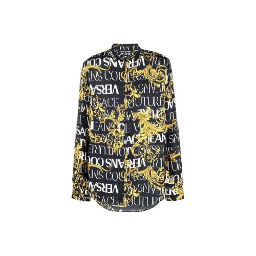 VERSACE JEANS COUTURE Мужские Черные Рубашки