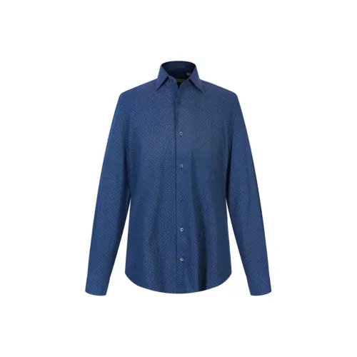 CORNELIANI Рубашка Мужская Темно-синяя