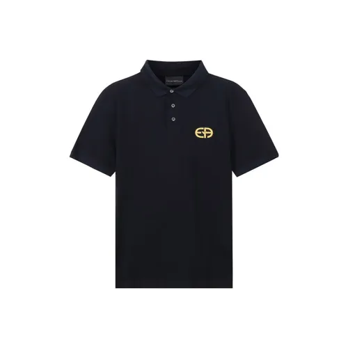 EMPORIO ARMANI Темно-синяя мужская рубашка поло