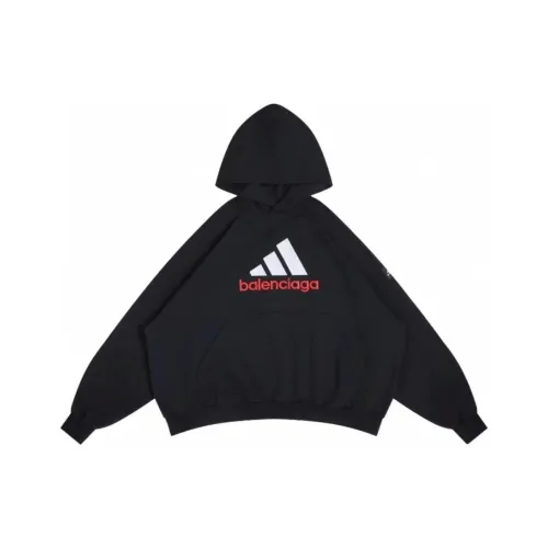 Balenciaga x Adidas Свитшот Свободного кроя Мужской Черный