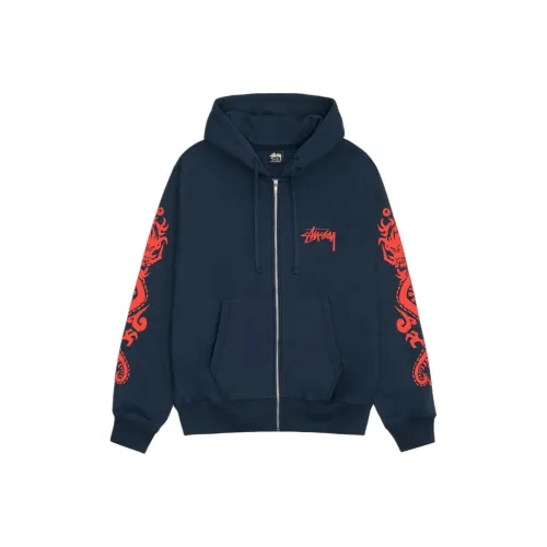 Stussy 2024 Summer Collection SS24 Dragons ZIP Худи Толстовка Унисекс