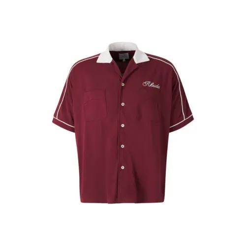 RHUDE Мужские рубашки бордового цвета